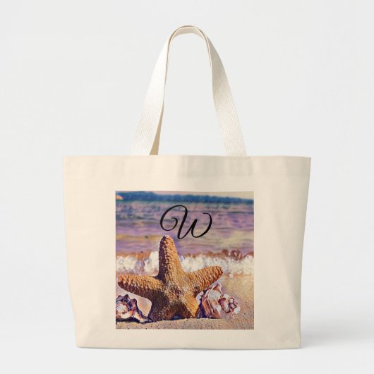 Paarse Waterverf Seizoenspalen schilderen Grote Tote Bag (Voorkant)