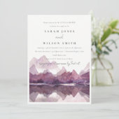 Paarse Waterverf — Shower Lake Couples Kaart (Staand voorkant)