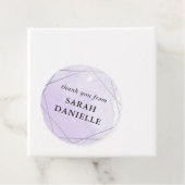 Paarse Waterverf Silver Lijst Dank u wel Bedankjes Labels (In situ)