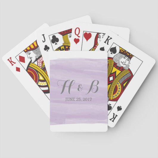 Paarse Waterverf spelkaarten Pokerkaarten (Achterkant)
