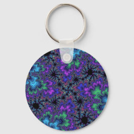 Paarse Waterverf Spikkel Sleutelhanger