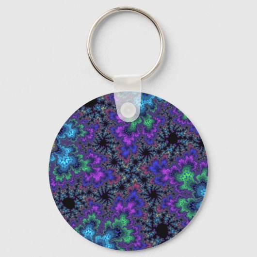 Paarse Waterverf Spikkel Sleutelhanger (Voorkant)