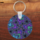 Paarse Waterverf Spikkel Sleutelhanger (Voorkant)