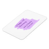 Paarse waterverf splash moderne 10e verjaardag magneet (Linkerzijde)