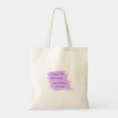Paarse waterverf splash moderne 10e verjaardag tote bag (Achterkant)