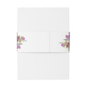 Paarse Waterverf sprankelende Amethist Belly Band Uitnodigingen Wikkel (Achterkant Voorbeeld)