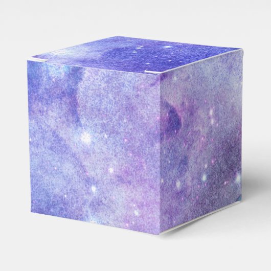 Paarse Waterverf sterrenhemelvaart Bedankdoosjes (Voorkant Zijde)