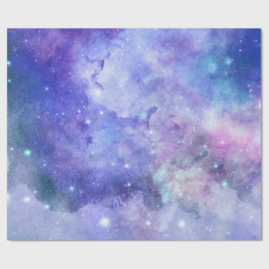 Paarse Waterverf sterrenhemelvaart Cadeaupapier (Vlak)