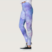 Paarse Waterverf sterrenhemelvaart Leggings (Links)