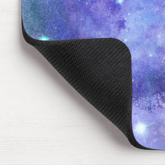 Paarse Waterverf sterrenhemelvaart Muismat (Hoek)