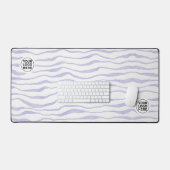 Paarse Waterverf Stripes Desk Mat Muismat (Keyboard & Muis)
