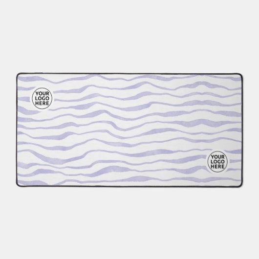 Paarse Waterverf Stripes Desk Mat Muismat (Voorkant)