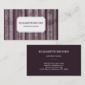 Paarse Waterverf Stripes Visitekaartje (Voorkant / Achterkant)