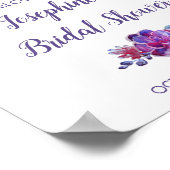 Paarse Waterverf Succulenten met Vrijgezellenfeest Poster (Hoek)