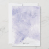 Paarse Waterverf Tea Bruids Douche Uitnodiging (Achterkant)