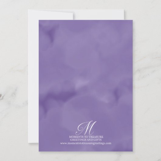 Paarse Waterverf Teddy Bears Baby shower Kaart (Achterkant)