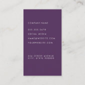 Paarse Waterverf textuur Visitekaartje (Achterkant)