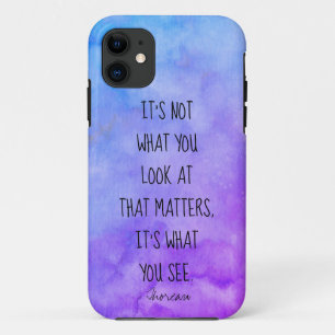 paarse waterverf — Thoreau literary quote Case-Mate iPhone Case
