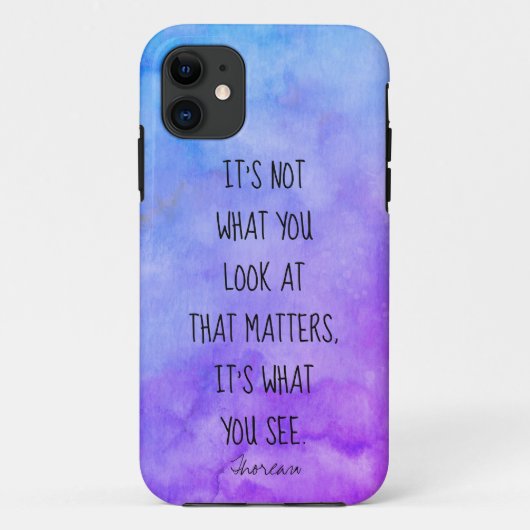 paarse waterverf — Thoreau literary quote Case-Mate iPhone Case (Achterkant)