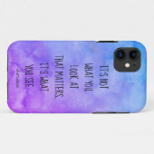 paarse waterverf — Thoreau literary quote Case-Mate iPhone Case (Achterkant (horizontaal))