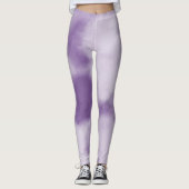 Paarse Waterverf Tie Dye Abstract Leggings (Voorkant)