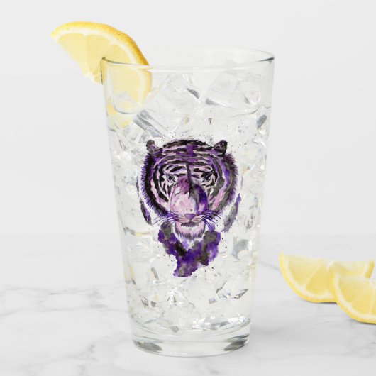 Paarse Waterverf Tiger Glas (Voorkant ijs)