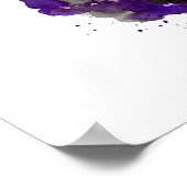 Paarse Waterverf Tiger Poster (Hoek)