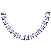 Paarse Waterverf Typografie Geloof in magie Vlaggetjes (Alle)