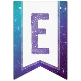 Paarse Waterverf Typografie Geloof in magie Vlaggetjes