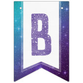 Paarse Waterverf Typografie Geloof in magie Vlaggetjes (Eerste vlag)