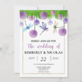 Paarse Waterverf uitnodiging (Voorkant)