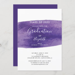 Paarse Waterverf Uitnodiging Uitnodiging Uitnodigi