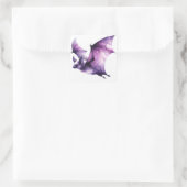 Paarse Waterverf van de vliegende vleermuis Vierkante Sticker (Tas)