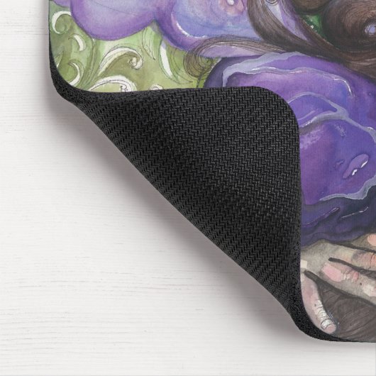 Paarse waterverf van het kind muismat (Hoek)