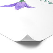 paarse waterverf van wilde bloemen poster (Hoek)