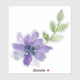 Paarse Waterverf ventilator Sticker