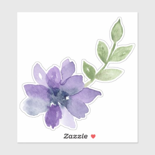 Paarse Waterverf ventilator Sticker (Vel)