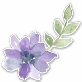 Paarse Waterverf ventilator Sticker