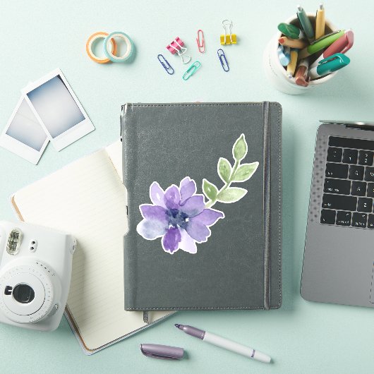 Paarse Waterverf ventilator Sticker (iPad Cover)