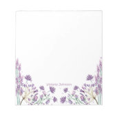 Paarse Waterverf ventilatorgrens Notitieblok (Voorkant)