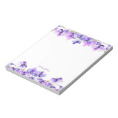 Paarse Waterverf ventilatorgrens Notitieblok (Linkerzijde)