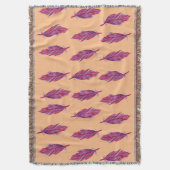 Paarse Waterverf veren Deken (Voorkant Verticaal)