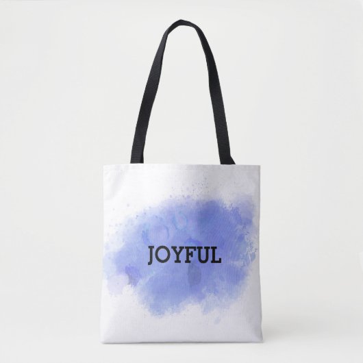 Paarse Waterverf Verf Verfschilder Joyful Tote Bag (Voorkant)