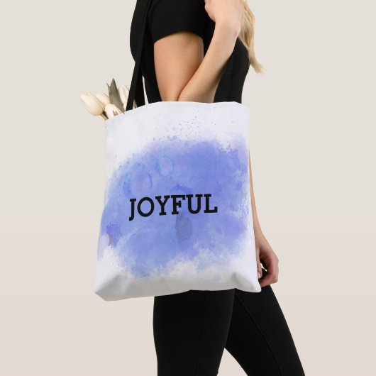 Paarse Waterverf Verf Verfschilder Joyful Tote Bag (Dichtbij)