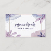 Paarse Waterverf verlaat gouden Lijst Visitekaartje (Voorkant)