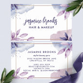 Paarse Waterverf verlaat gouden Lijst Visitekaartje