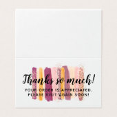 Paarse Waterverf Verschilderslagen Hartelijk dank Kaart (Buitenkant ongevouwen)