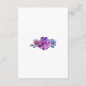 Paarse Waterverf vetplanten bruiloft informatie Informatiekaartje (Achterkant)