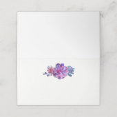 Paarse Waterverf vetplanten bruiloft Plaatskaartje (Buitenkant ongevouwen)