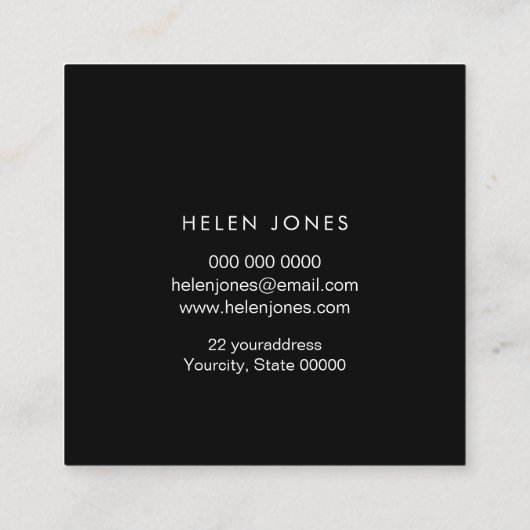 paarse waterverf vierkante visitekaartje (Achterkant)